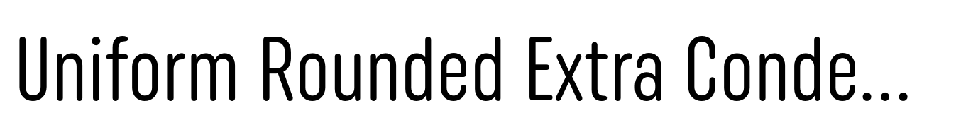 Uniform Rounded Extra Condensed